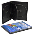 Quadruple DVD Case Black (14mm)